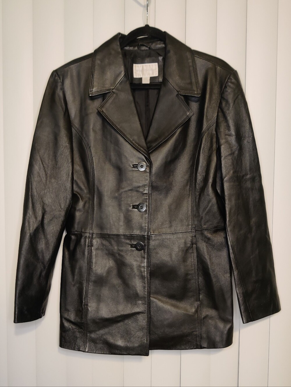 Worthington Black Jacket 100% Leather